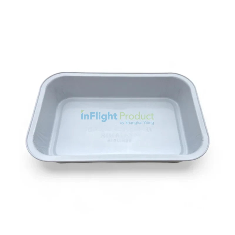 airline aluminum casserole with embossed logo