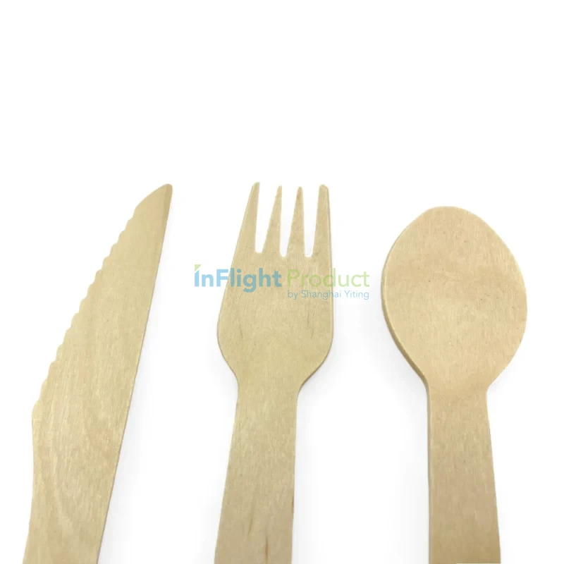 biodegradable airline wooden cutlery pack