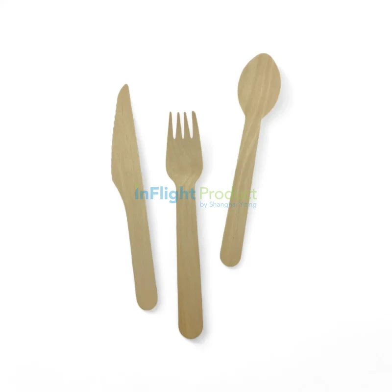 100% biodegradable in-flight wood cutlery