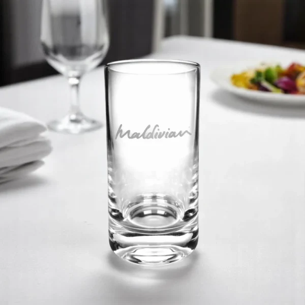 Premium BC airline water glassware