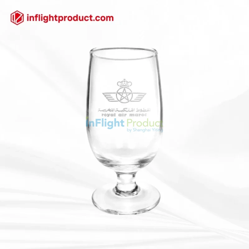 Airline wine glassware and airline champagne glassware for business class