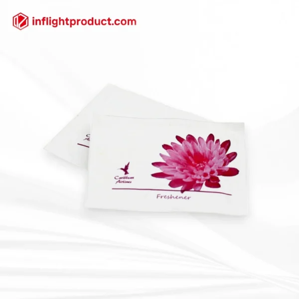 china airline refreshing towel, wet tissues supplier for caribbean airlines