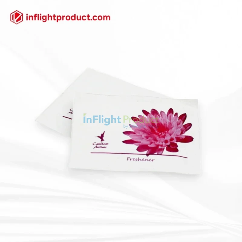 china airline refreshing towel, wet tissues supplier for caribbean airlines