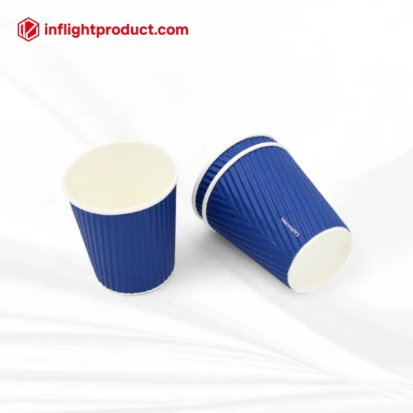 Custom printed corrugated paper cups for airlines