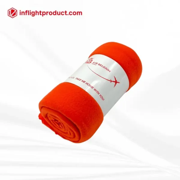 Color customized warm inflight disposable airplane blankets