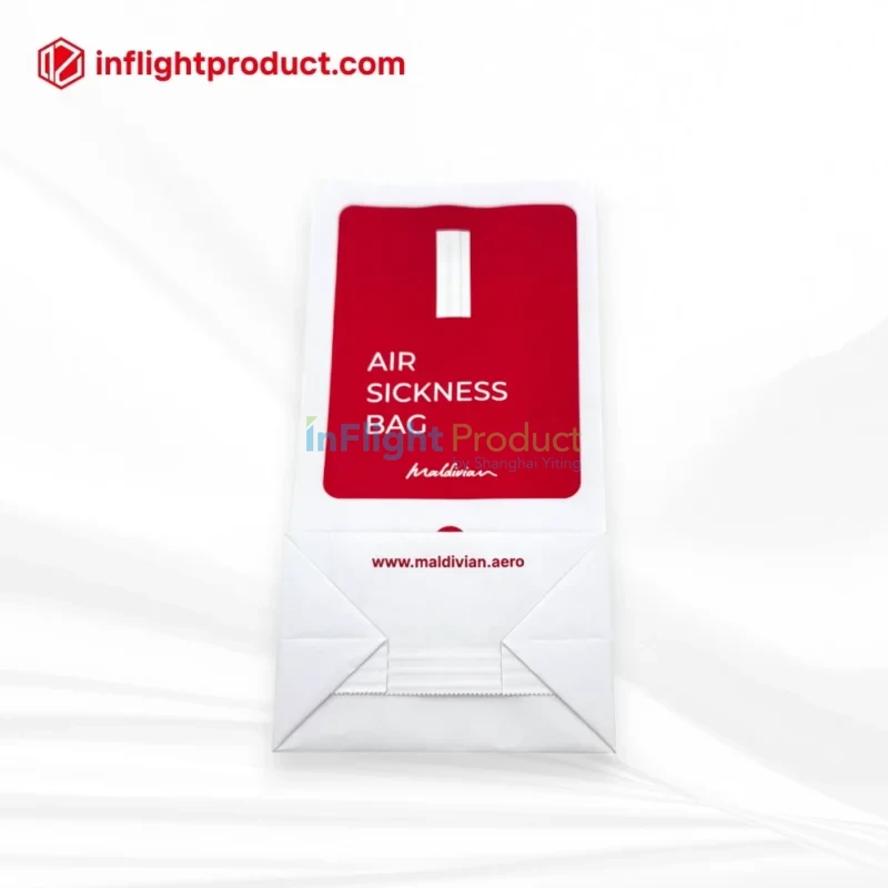 Maldivian Airlines in-flight sickness bags by Shanghai Yiting