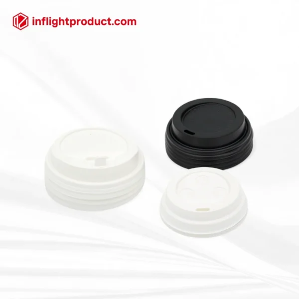 Plastic lid for hot drinks paper cups