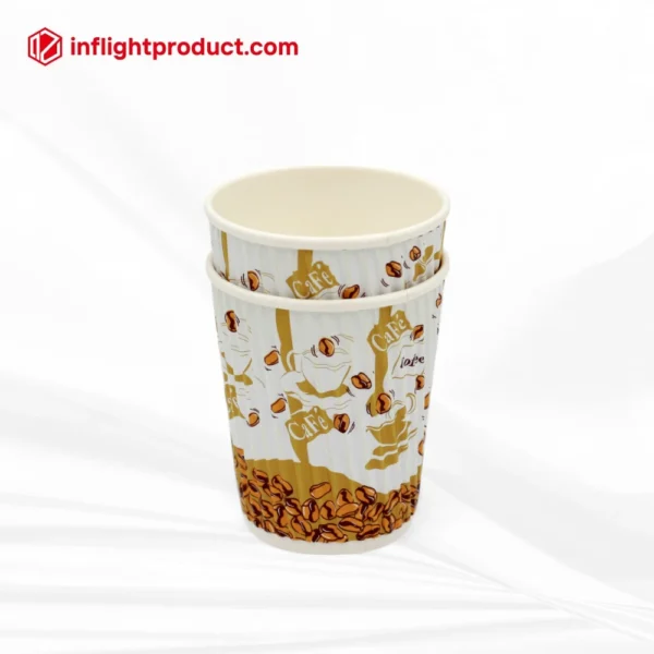 Ripple wall paper cups for airlines