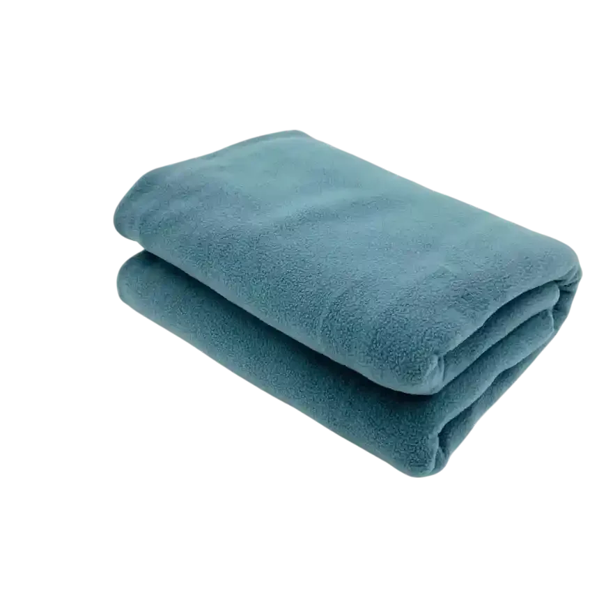 teal fleece airline blanket