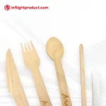 High quality wood airline cutlery set