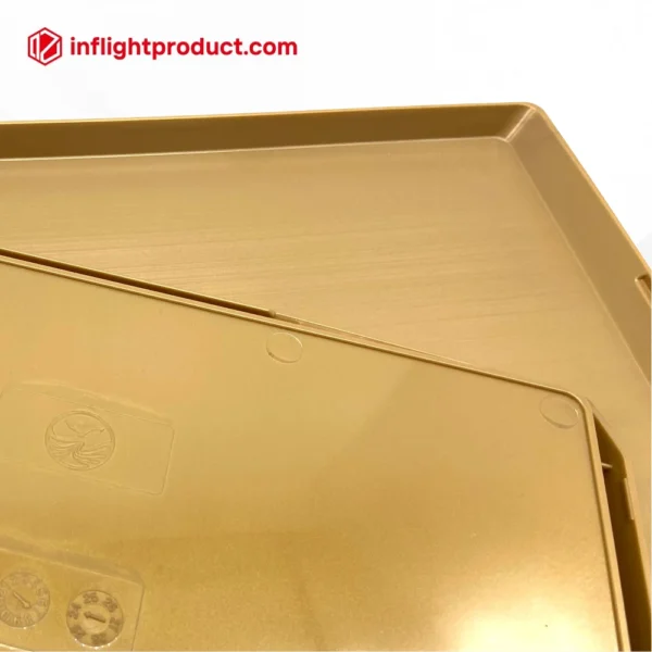 Elegant inflight tray with custom logo and anti-slip tray mat compatibility