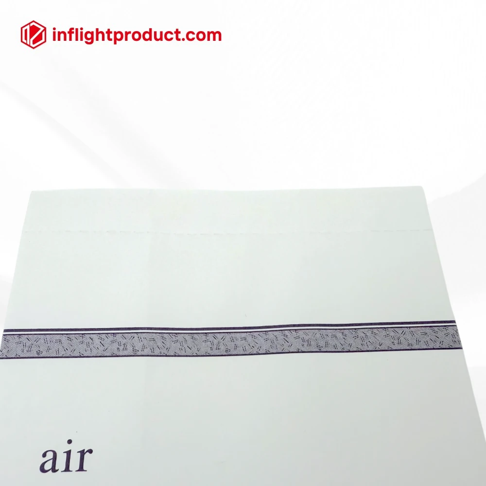 Air Macau sickness bag with dotted easy to tear line