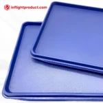Close-up of airline tray with anti-slip surface coating
