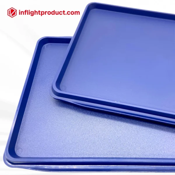 Close-up of airline tray with anti-slip surface coating
