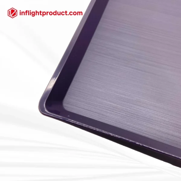 ABS plastic airline food tray with brushed finish for inflight catering