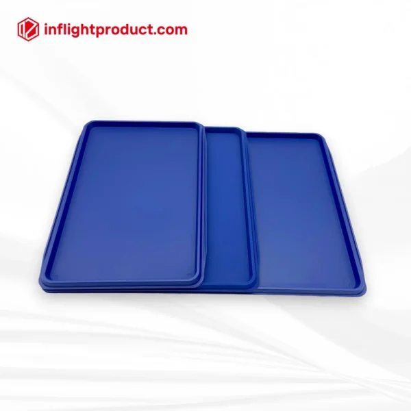 Stackable airline food trays for efficient galley service