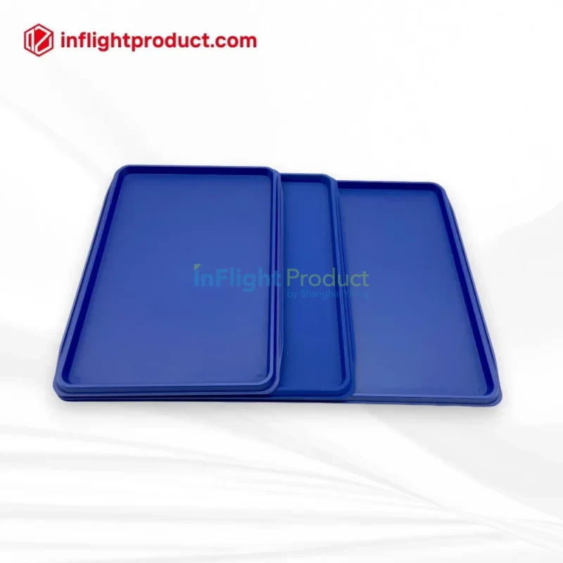 Stackable airline food trays for efficient galley service