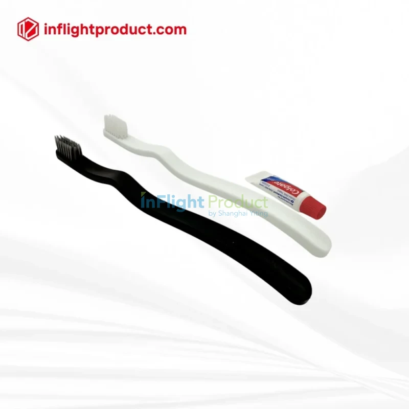 Wave-shape premium travel toothbrush for airlines, hotels and trains
