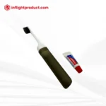 Foldable matte plastic inflight dental kit with toothpaste for business class