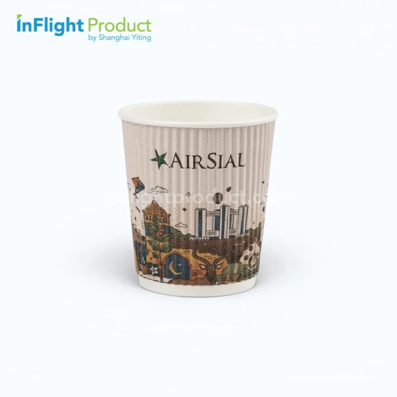 7 oz Air Sial custom printed airline ripple wall paper cup