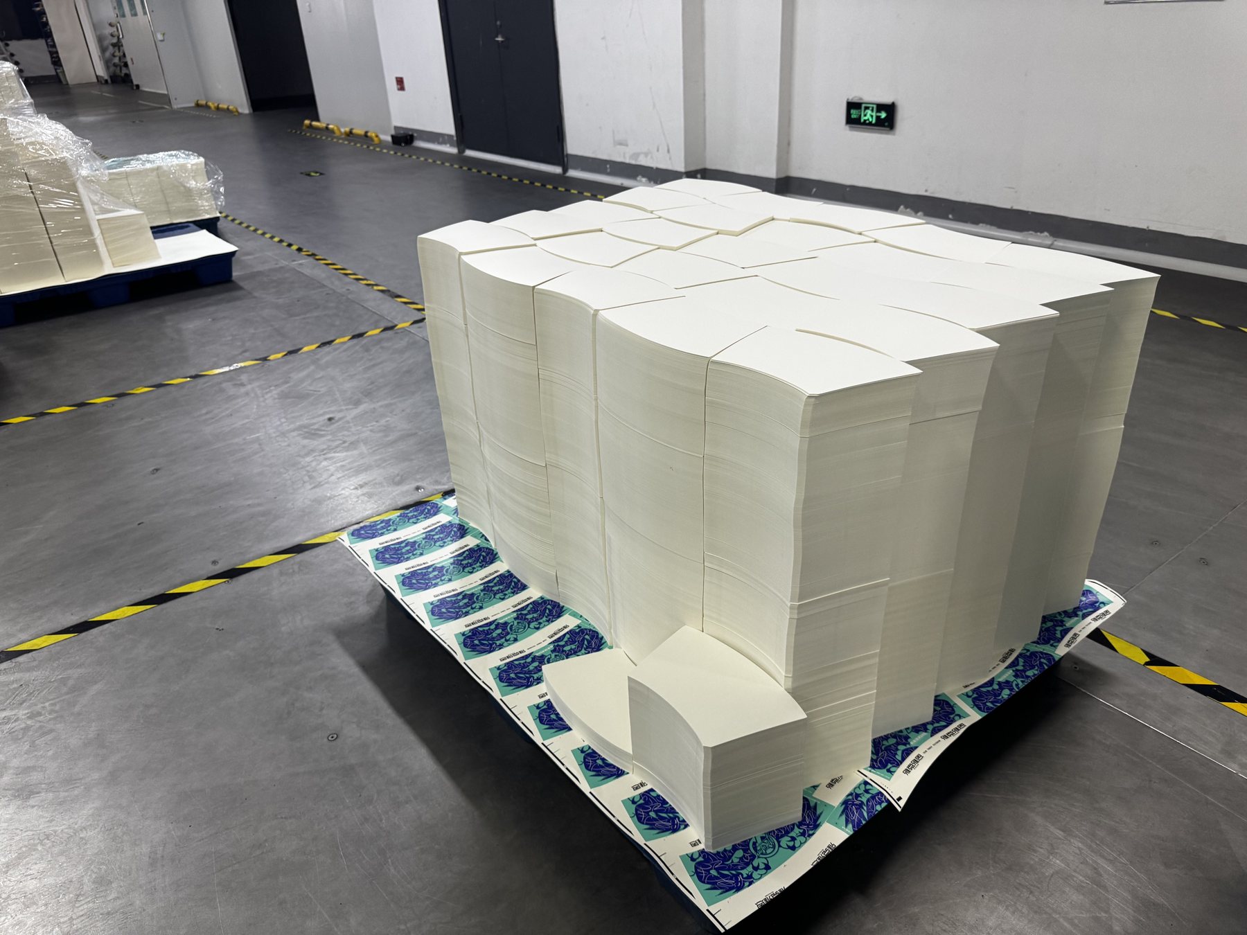 Die-cut paper cup blanks prepared for cup forming