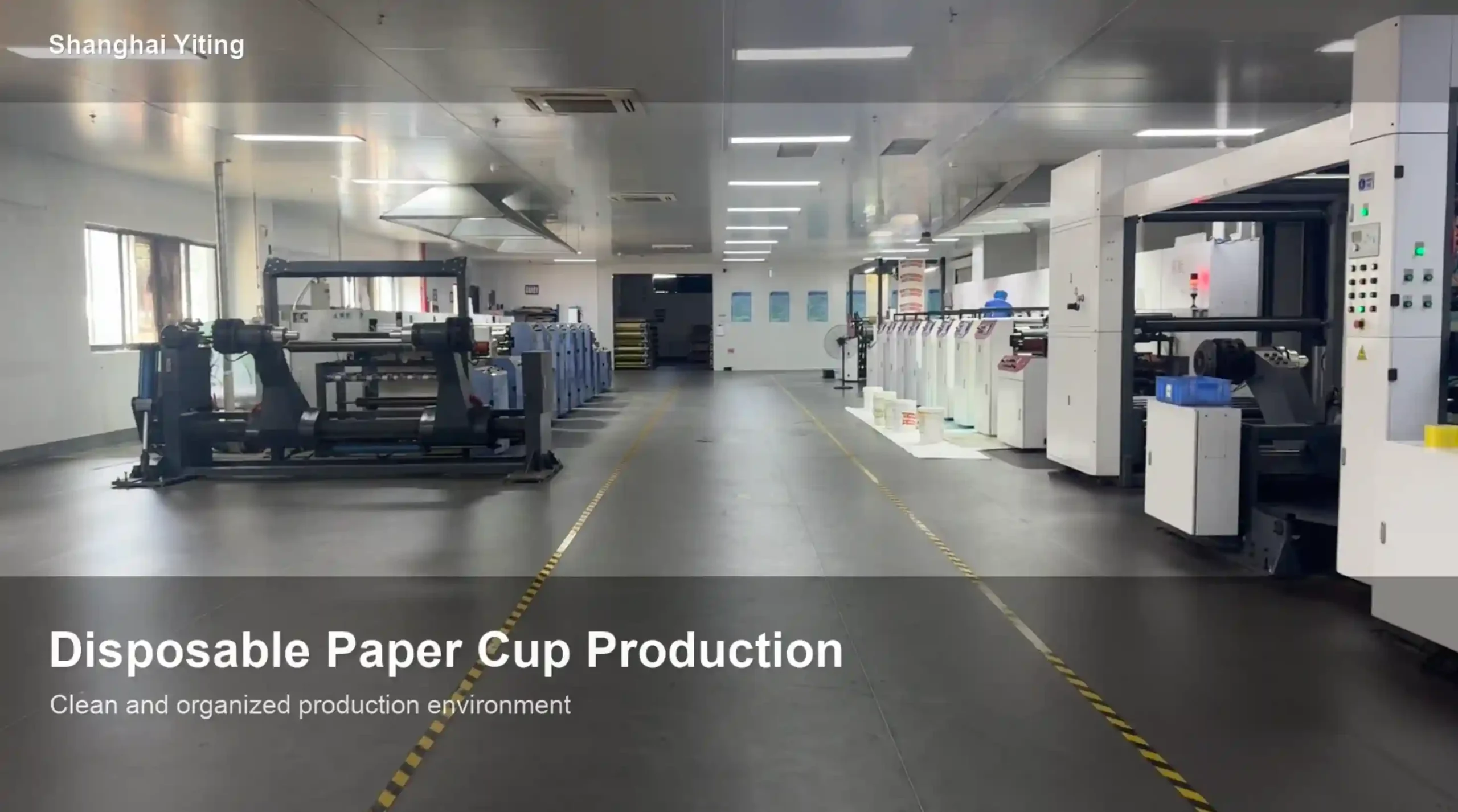 Disposable paper cup factory for airline catering at Shanghai Yiting