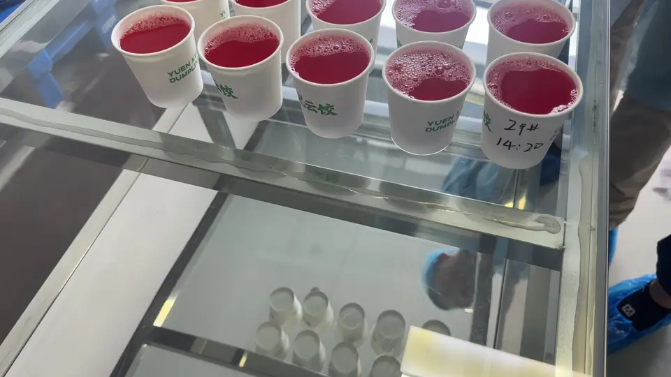 Disposable paper cup leakage test