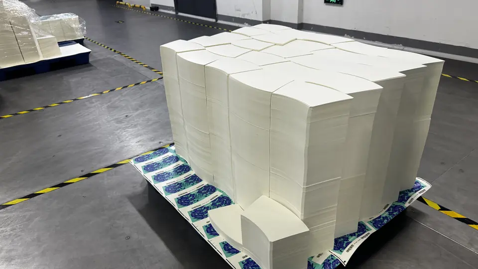 Paper cup body material after die cutting