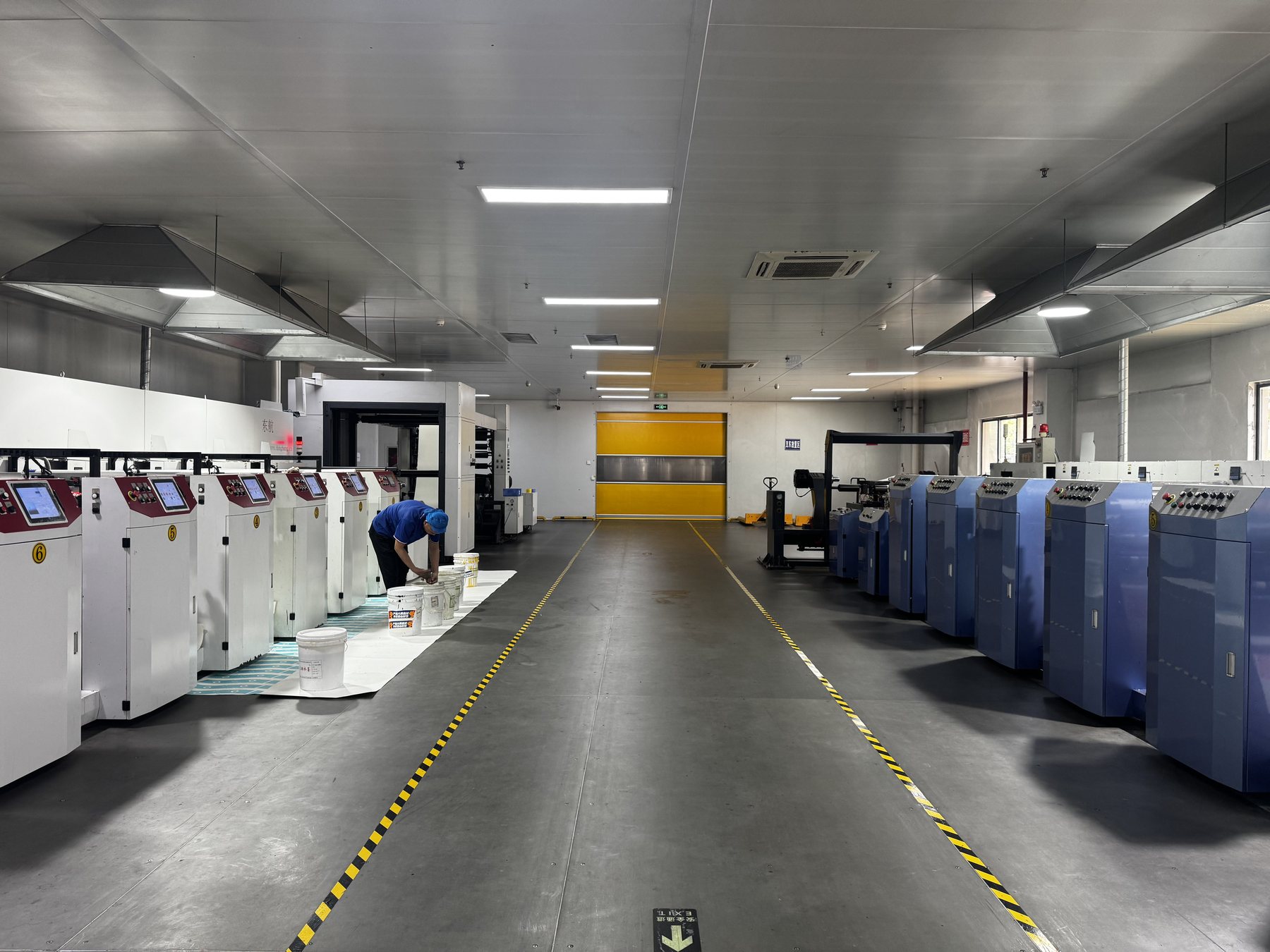 Paper cup printing production area at a Chinese manufacturing facility