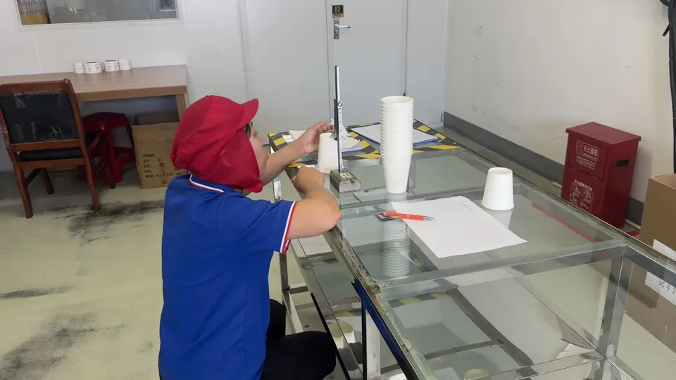 Paper cup size measurement quality inspection
