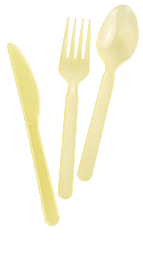 PHA disposable cutlery pack, marine safe