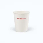 Custom printed 7 oz Maldivian airline single wall extra thick paper cup