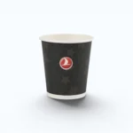 Custom printed 7 oz Turkish Airlines single wall paper cup for hot and cold drink